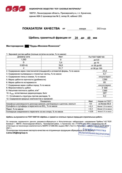 Показатели качества